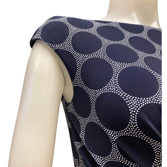 Ralph Lauren Midi Blue Cap Sleeve Dress Size 6 - Picture 4 of 10